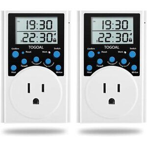Digital Infinite Repeat Cycle Timer Plug with Countdown and 24 Hour Daily on-Off